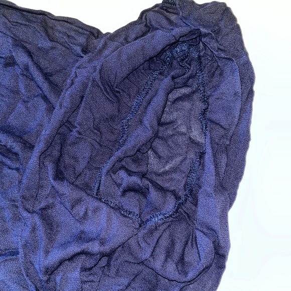 M altar'd state cape blouse womens shirt navy blue button up rayon collar $59 - Picture 7 of 9